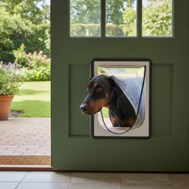 Dog Door Installation detail